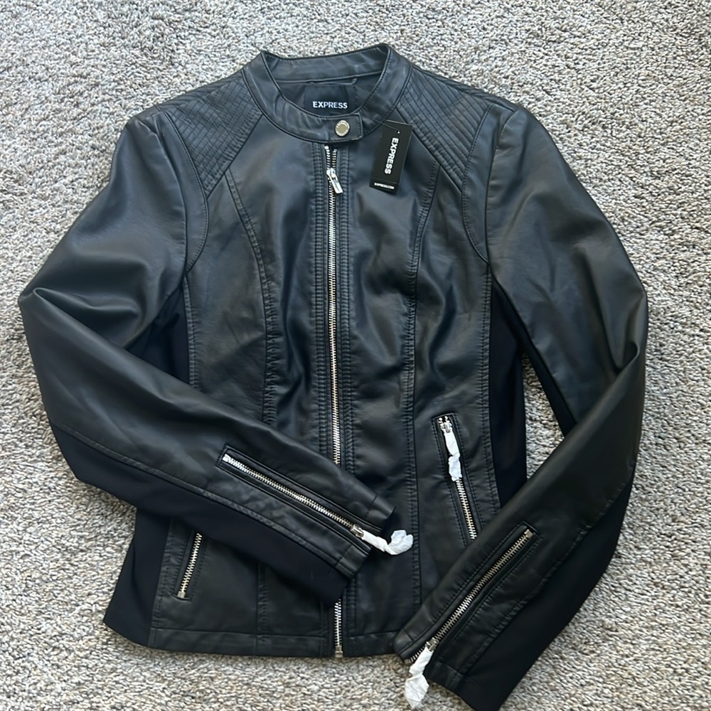 NWT! Express Faux Leather Moto Jacket - Small